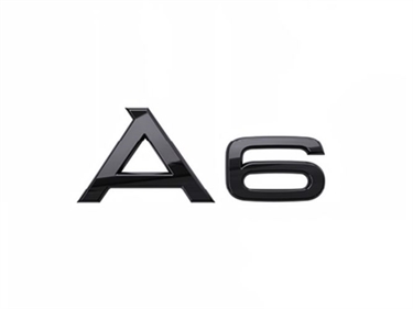 Audi A6 logo i sort højglans til bagklap
