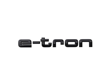 Audi e-tron logo i sort højglans til bagklap