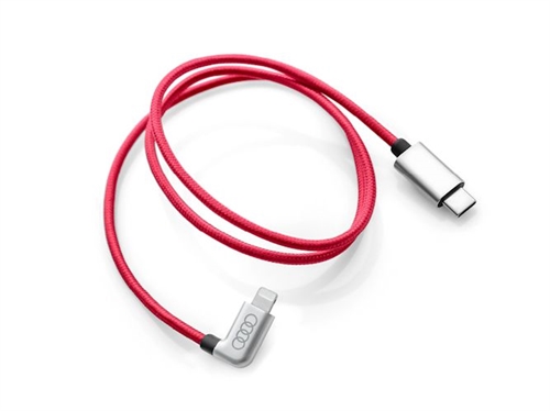 Audi opladningskabel - USB-C til Apple - 8-pin lightning connector