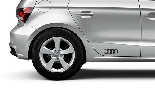 Audi logo som dekorfolie Brilliantsort