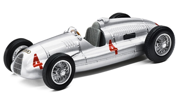 Auto Union Typ D, 1:43, Sølv modelbil