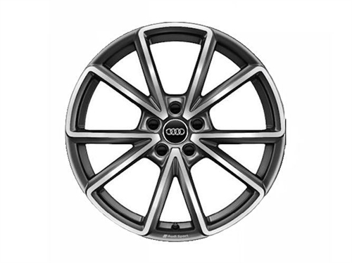 Audi A4 19" aluminiumsfælge i 5-V-eget design, mat titaniumoptik, Audi Sport (8,5J x 19")