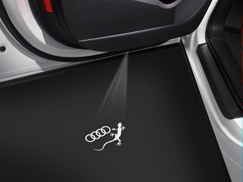 Audi LED-indstigningslys med Audi ringe og quattro-gekko
