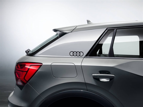 Audi logo som dekorfolie til sideblades, brillantsort