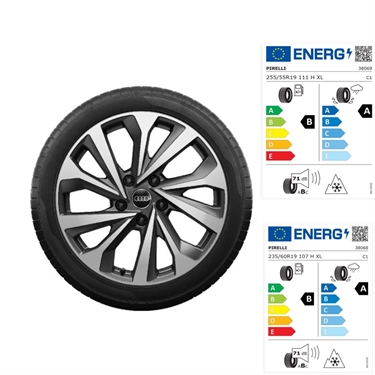Audi Q6 e-tron Sportback & SUV 19" Vinterkomplethjul 5-dobbelteget dynamik-design (8J x 19"/9J x 19")  